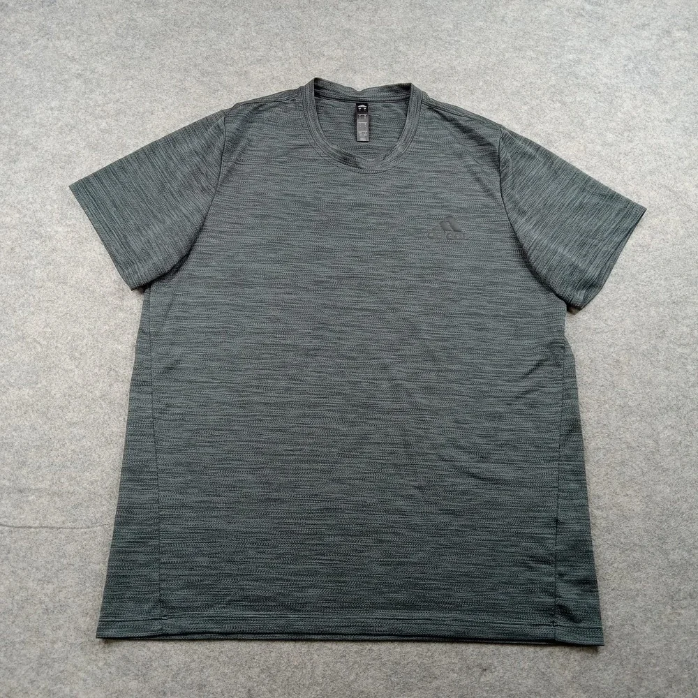 Adidas Shirt Mens Large Gray Short Sleeve Athletic‎ Performance Top GJ2767